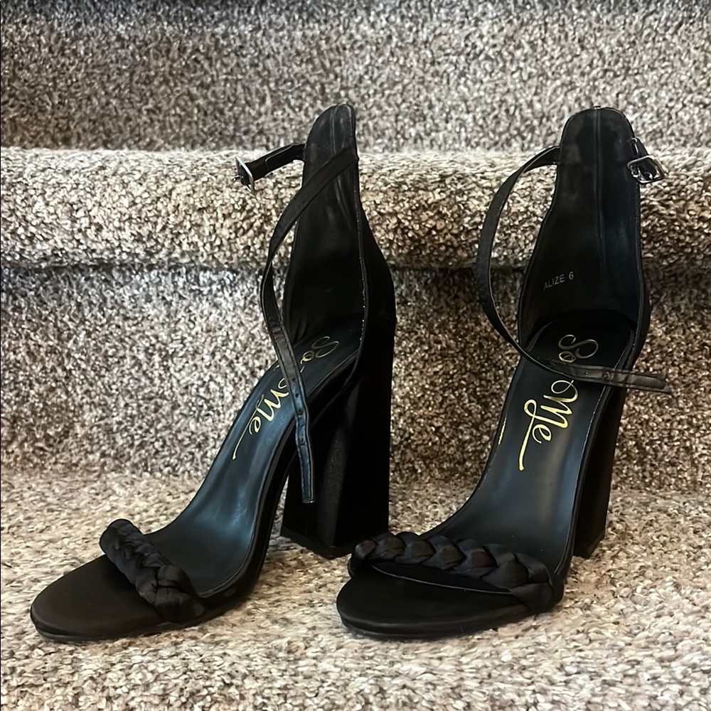 Black Strappy Heels